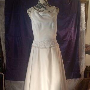 Moonlight Bridal White Embroidered Wedding Dress